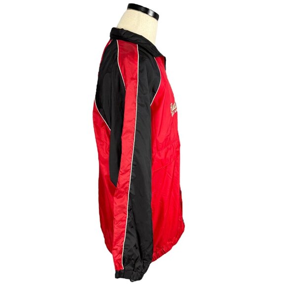 Winners Circle Bud Racing Dale Jr. Red & Black Nylon Jacket L - Picture 2 of 13